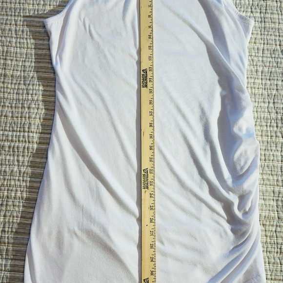 BTFBM White Ruched Side Fitted Tank Dress, Size XL - Picture 5 of 10